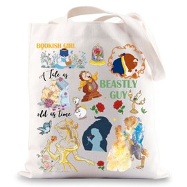 G2TUP Beauty Story Inspired Tote Bag - Fairy Tales Fans Gift - Tale as Old as Time Shopping Bag - Beauty Story Merch (Beaty B Tote)