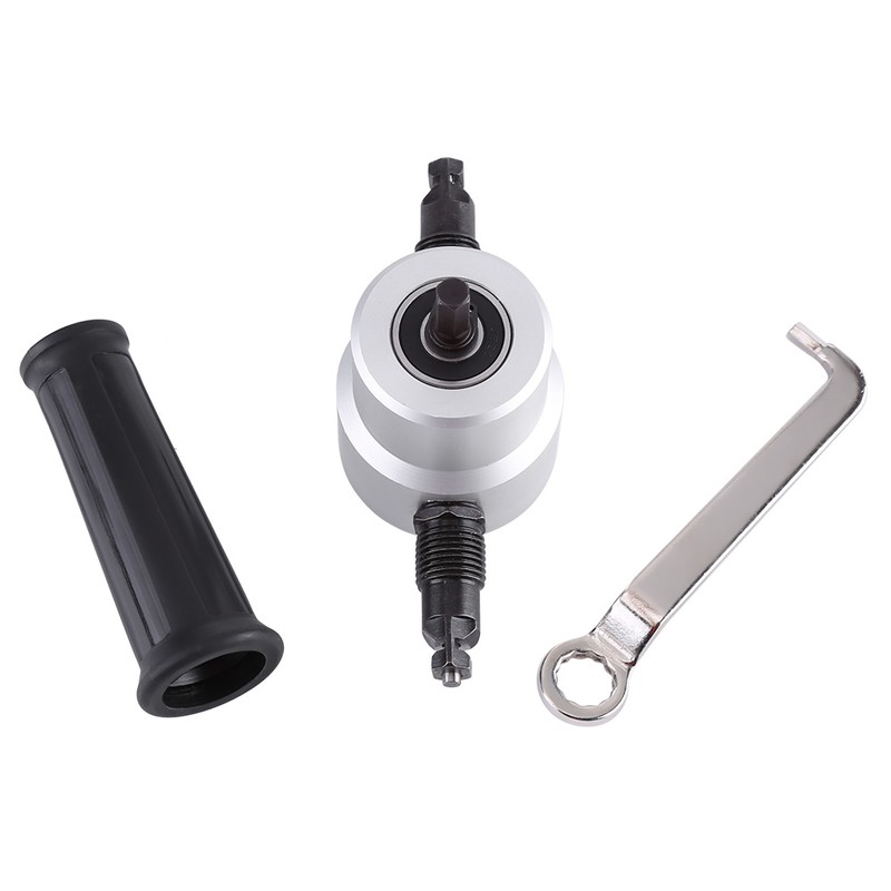 Double Head Sheet Metal Cutter Electric Power Drill Attachment Nibbler