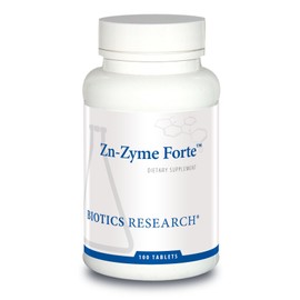 Biotics Research Zn-Zyme Forte 25 mg Zinc, Immune System Support, Optimal Cellular Function, Tablet-Based with Added antioxidants. 100 Tablets