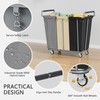 Gewudraw Large laundry hamper with Wheels, 360L 3 Bag Big