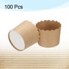 sourcing map 100Pcs Paper Baking Cups 6oz Brown Kraft Paper