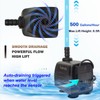 Roamoris Automatic Fountain Pump With Level Sensor,110V Small Submersible Water