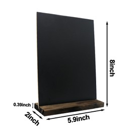 Mini Chalkboard Signs with Base Stand 6 Pack 6 x 8 Inch Double Side Standing Menu Boards Food Signs Vintage Tabletop Chalkboard Sign for Party Buffet Wedding Bar and Restaurant