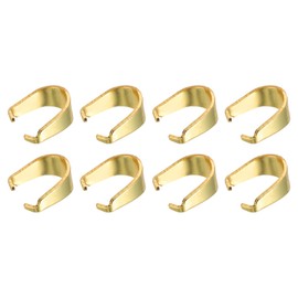 Uxcell 30Pcs Gold Stainless Steel Pinch Clip Clasp, 3 x 7mm Pinch Clip Pendant Bail Connector for Jewelry Making DIY Craft
