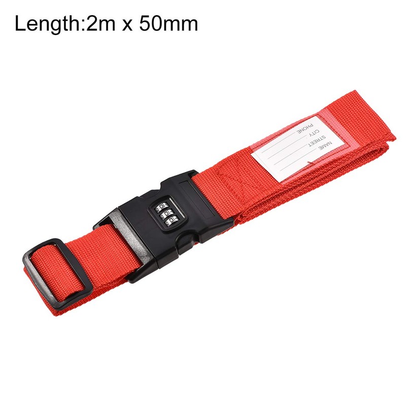 sourcing map Luggage Strap Suitcase Belt with Buckle, Combination Lock,