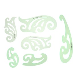 Operitacx 6 Teiliges Zeichenvorlagen Lineal Niedliches Lineal Spiralschablone Lineal Malerei Große Kreisschablone Zeichenvorlagen Konstruktionspapier Kreisvorlagen Geometrische