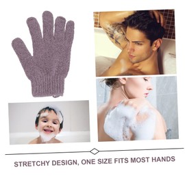 BIUDECO 1pair Bath Exfoliating Glove for Men and Women Five Fingers Body Scrub Mitt for Deep Cleansing and Skin Care for Shower Sauna and Spa Use