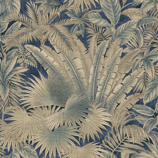Tommy Bahama - Tropical Wallpaper For Bedroom, Powder Room, Kitchen, Vinyl, 30.75 Sq Ft Coverage (Bahamian Breeze Collection, Denim)