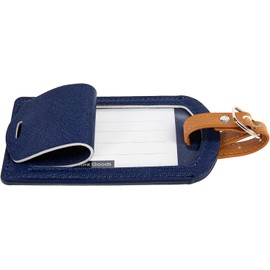 Etiquetas de equipaje premium azul marino – Pack de 2 – Adventure Goods