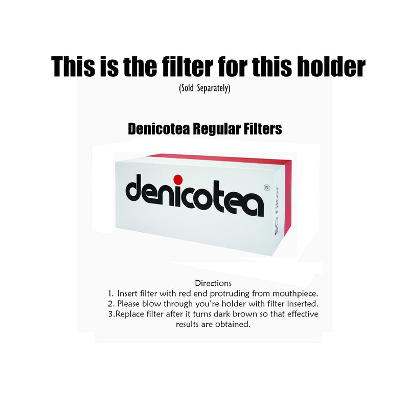 Denicotea 4 x Zigarettenhalter Weiß und Silber Farbe