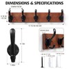 PEOIAOY Wall Mounted Coat Hooks, 5 Dual Hooks, 17.72 Inches