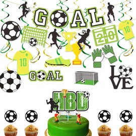 Football World Cup Decoration, Football Party Decoration, Football Boys Birthday Decoration, Football Hanging Swirl Decorations