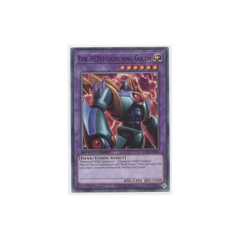 Evil Hero Lightning Golem - SGX3-ENA25 - Common - 1st