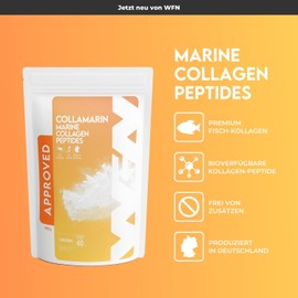 WFN Approved Collamarin Marine Collagen Powder 400 g Tasteless Bioactive Collagen Hydrolysate Peptides from Fish Produced & Laboratory Tested in Germany