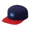 RVCA Men's Va Patch Snapback, Navy/Red