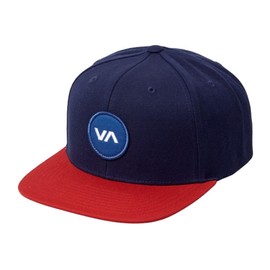 RVCA Men's Va Patch Snapback, Navy/Red
