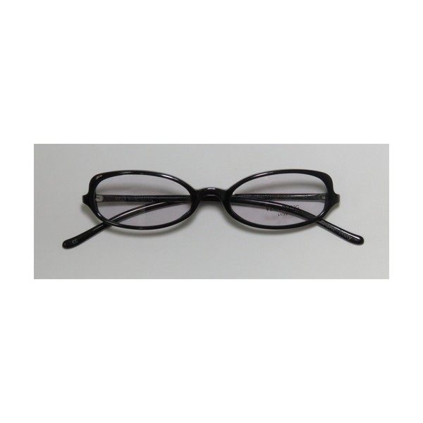 Vera Wang Fission Womens/Ladies Rx-able Stylish Designer Full-rim Eyeglasses/Glasses (47-19-135, Black)