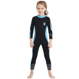 Wetsuit, Children, 1.0 inch (2.5 mm), One-piece Dress, Girls, Full Suit, Swimwear, For Kids, Sun Protection, Snorkeling, Surfing Suit, Sea Play, Canoeing/Kayaking, Surfing