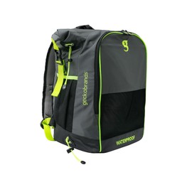 geckobrands Waterproof All Sport 32L Backpack Daypack Sports Gym Hiking Outdoor Travel (Grey Neon Green)