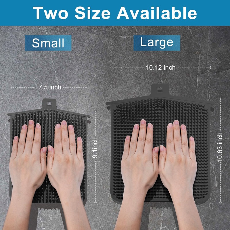 Back Scrubber for Shower Wall, Hands-Free Shower Foot & Back