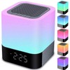 Gallstep Night Lights Bluetooth Speaker, Alarm Clock Bluetooth Speakers Touch