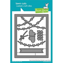 Lawn Fawn LF3022 Heart Garland Background: Portrait Cutting Dies