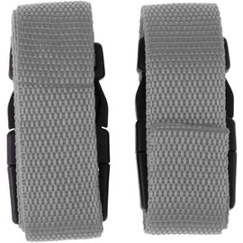 Webbing with Adjustable Buckles 25 mm Nylon, Pack of 2 100 cm Belt Buckle Packing Straps Buckles and Fasteners Buckle Buckles Webbing Luggage Straps Adjustable Travel Accessories (Grey)