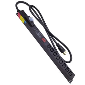 8way C13 C19 30A 120V-240V Metered PDU Current Volts Digital Meter SPD L6-30P amp PDU (LJ-RLWH-NLXY)