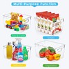 SKTEET Set of 8 Clear Plastic Storage Bins, 4 Large