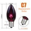 25 Pack C7 Black Halloween Replacement Bulbs C7 Clear Outdoor