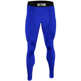 Nxtrnd Men's Compression Pants, Tights Leggings for Sports (Blue, XX-Large)