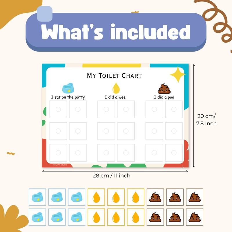 Toddler Potty Training Reward Chart – Interactive Toilet Training Board