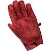 BOSMOTO Sporty motorcycle leather gloves, chopper leather gloves, red (L)