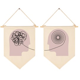 Therapy Office Banner Decor- Talking Helps-Mental Health Counselor Flay Wall Art-Counseling Office Wall Decor-Social Worker School Psychologist Signs -Flag Decor-Therapy Therapist Banner-Set of 2