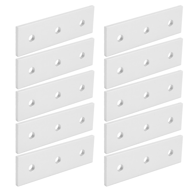 10pcs Aluminum Flat Connecting Joining Plate Flat Straight Mending Joining