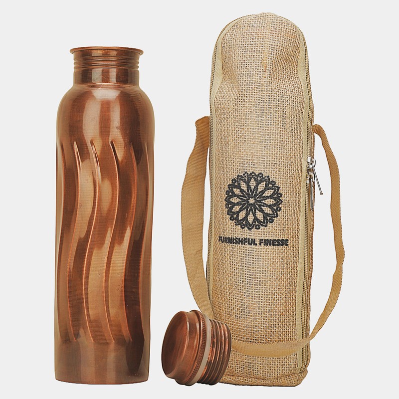Pure Copper Water Bottle with Ayurvedic Benefits, Copper Bottle with