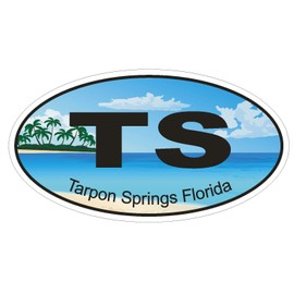 Generic Tarpon Springs Florida Oval Bumper Sticker D1178