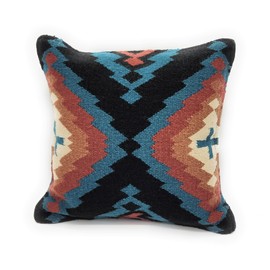 Southwestern Handwoven Wool Pillow Covers- Assorted Colors- 18 X 18 Throw Pillow Covers (The Javi 3)