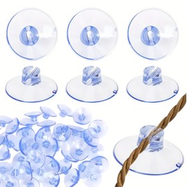TK Gruppe Timo Klingler Weihnachtswunder® 20 x Fairy Lights Suction Cups Suction Hooks - Suction Cup Holder with Slot for Fairy Lights Window and Window - Hook for Holding Numerous Fairy Lights