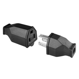 JORINDO NEMA 5-15P/5-15R Plug Extension Cord Ends 125V 15A 2Pole 3Wire Male Plug and Female Connector Straight Blade Plug Replacement Electrical Extension Cord End (5-15P Plug+5-15R Socket)