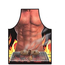 SIXIUDIA Chef Apron Sexy Funny Novelty Kitchen Apron Cooking BBQ Grilling Baking Party Muscle Man Apron For Men Giftï¼Men and Womenï¼A