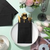Cindeer 150 Pcs Black Linen Dinner Feel Napkins with Built