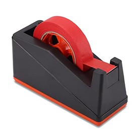 Lichamp Desktop Tape Dispenser Holder with Large 3 inch Core for Masking Tape, Heat Transfer Tape Sublimation, Painters Tape, Freezer Tape and Kitchen Tape, 0128BK