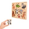 PikatoyZ Wooden Puzzle, Forest Animals, 8 Pieces, Ages 1-3, Montessori