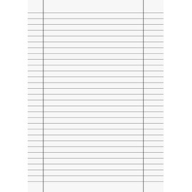 Fountain 102142750 Registry-Paper Kanzleibogen, 80 G/Qm, A4, School - Lines 27, 50 Sheet, White