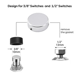 AYCRIT Footswitch Topper Metal Buttons with 3 Set Screws and Rubber Insert for Guitar Effect Pedal Foot Switch 10mm, Green 4pcs