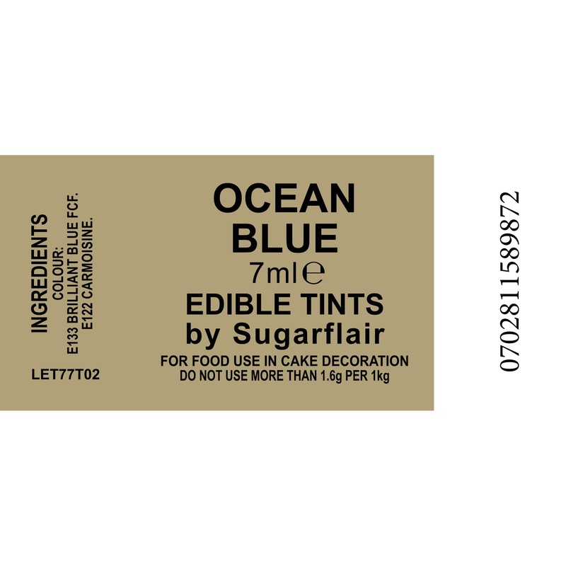 3 x Sugarflair Ocean Blue Edible Blossom Tints Food Colour