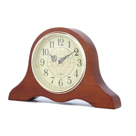 GracesDawn Desk Clocks,Mantel Clocks,Solid Wood,Wood Grain Clocks,Classic Vintage Silent Quartz Clocks,Office,Desk,Bookshelf and Home Decor Gifts