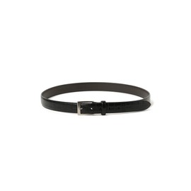 Beams Heart Leather Belt, Croco Stamp, Men's Black, Black