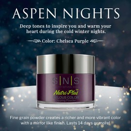 SNS Nail Dip Powder, Gelous Color Dipping Powder - Chelsea Purple (Purple/Violet) - Long-Lasting Acrylic Nail Color & Polish Lasts 14 Days - Low-Odor & No UV Lamp Required – 1 oz